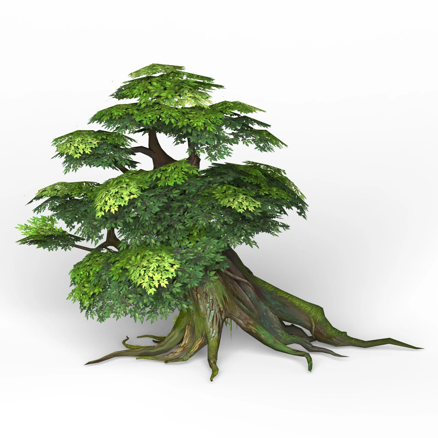 game ready fantasy tree 05 3D Model .c4d .max .obj .3ds .fbx .stl .blend 