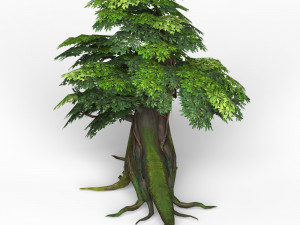 game ready fantasy tree 05 3D Model