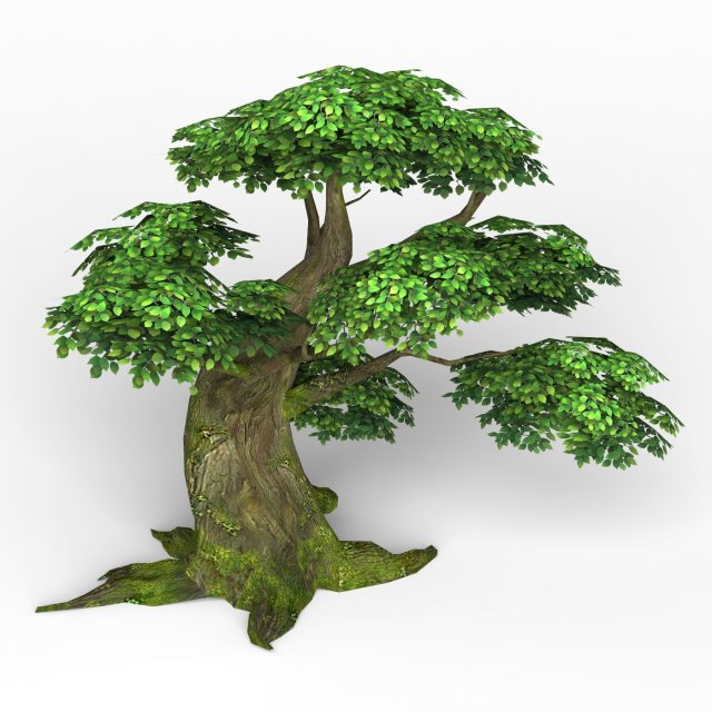 game ready fantasy tree 06 3D Model .c4d .max .obj .3ds .fbx .stl .blend 