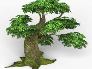 game ready fantasy tree 06 3D Model