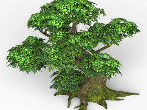 game ready fantasy tree 06 3D Model
