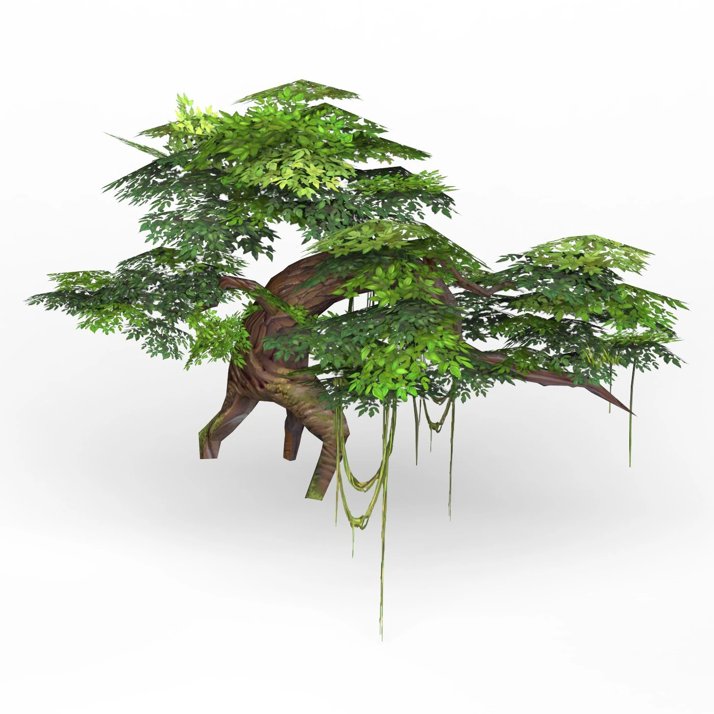 game ready fantasy tree 07 3D Model .c4d .max .obj .3ds .fbx .stl .blend