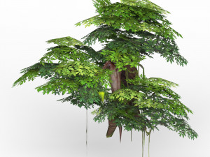 game ready fantasy tree 07 Model 3D