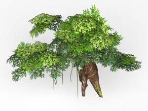 game ready fantasy tree 07 Model 3D