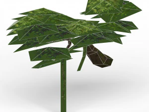game ready fantasy tree 08 3D Model
