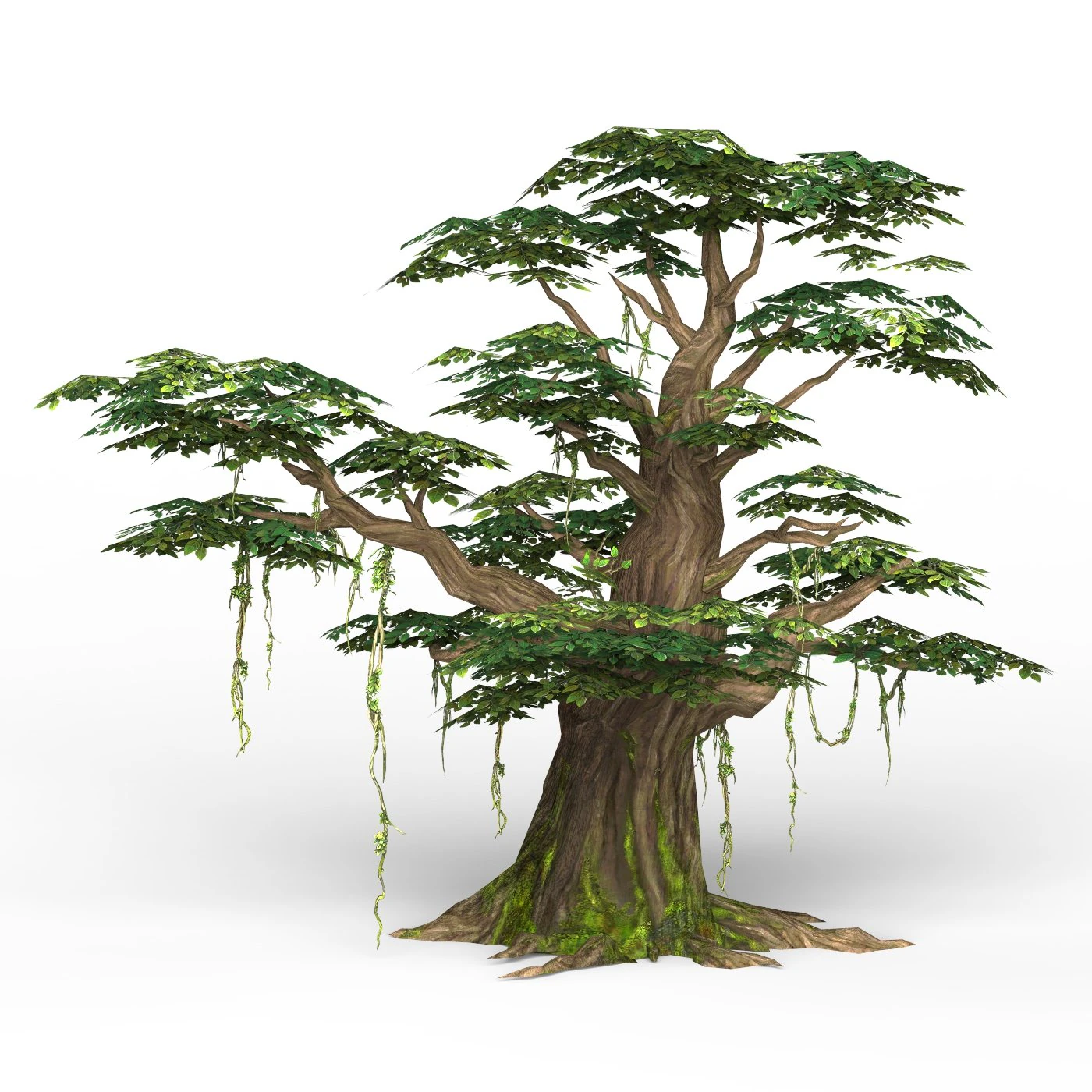 game ready fantasy tree 09 3D Model .c4d .max .obj .3ds .fbx .stl .blend