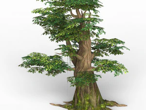 game ready fantasy tree 09 3D Model