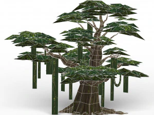 game ready fantasy tree 09 3D Model