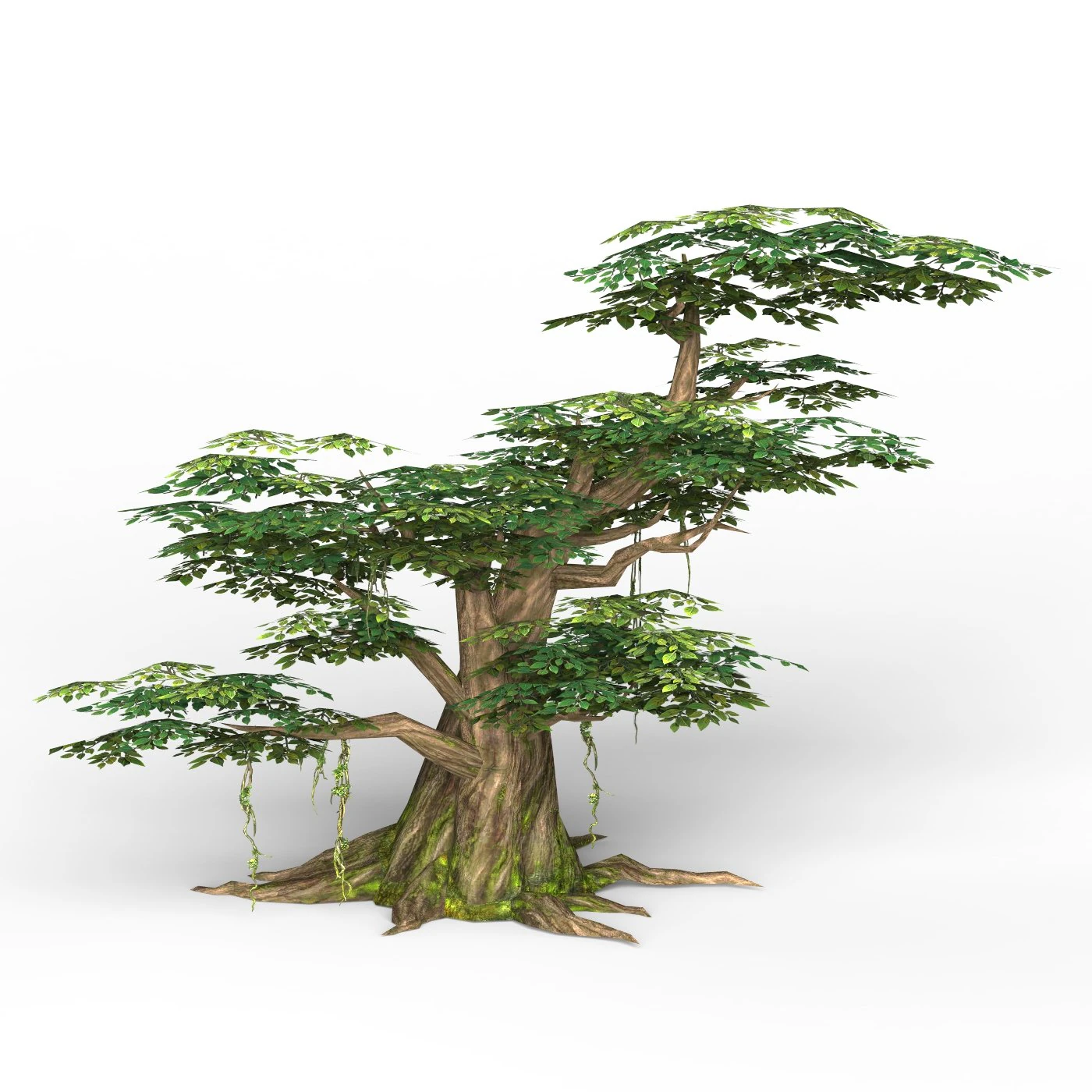 game ready fantasy tree 10 3D Model .c4d .max .obj .3ds .fbx .stl .blend 