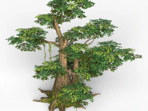 game ready fantasy tree 10 3D Model