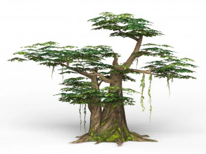 game ready fantasy tree 10 3D Model
