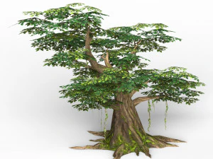 game ready fantasy tree 10 3D Model