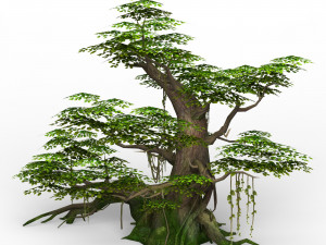 game ready fantasy tree collection 3D Model