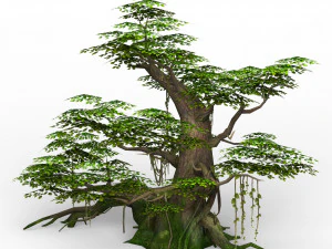game ready fantasy tree collection 3D Model