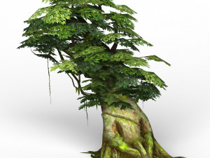 game ready fantasy tree collection 3D Model