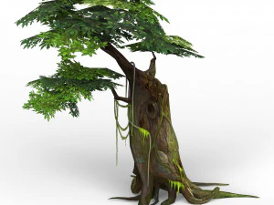 game ready fantasy tree collection 3D Model