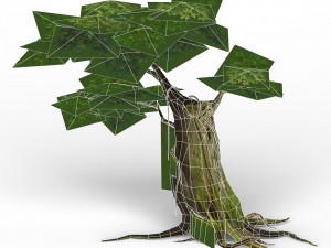 game ready fantasy tree collection 3D Model
