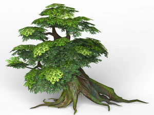 game ready fantasy tree collection 3D Model