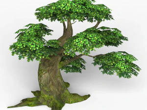 game ready fantasy tree collection 3D Model