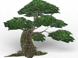 game ready fantasy tree collection 3D Model