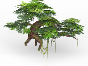 game ready fantasy tree collection 3D Model