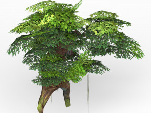 game ready fantasy tree collection 3D Model