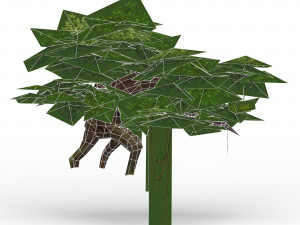 game ready fantasy tree collection 3D Model