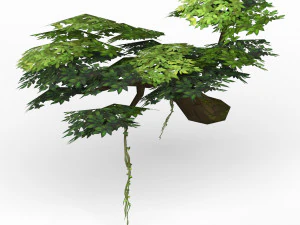 game ready fantasy tree collection 3D Model