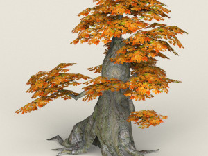 low poly maple tree 02 3D मॉडल