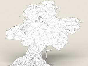 low poly maple tree 03 Modèle 3D