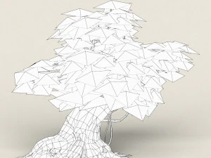 low poly maple tree 03 3D Model
