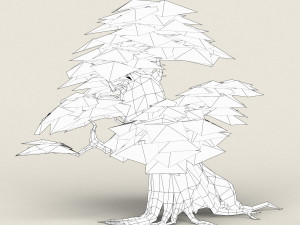 low poly maple tree 05 3D Model