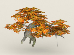 low poly maple tree 07 3D मॉडल