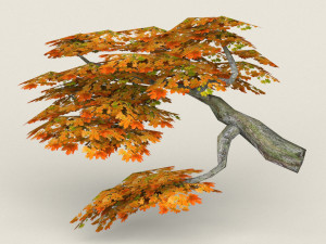 low poly maple tree 08 3D मॉडल