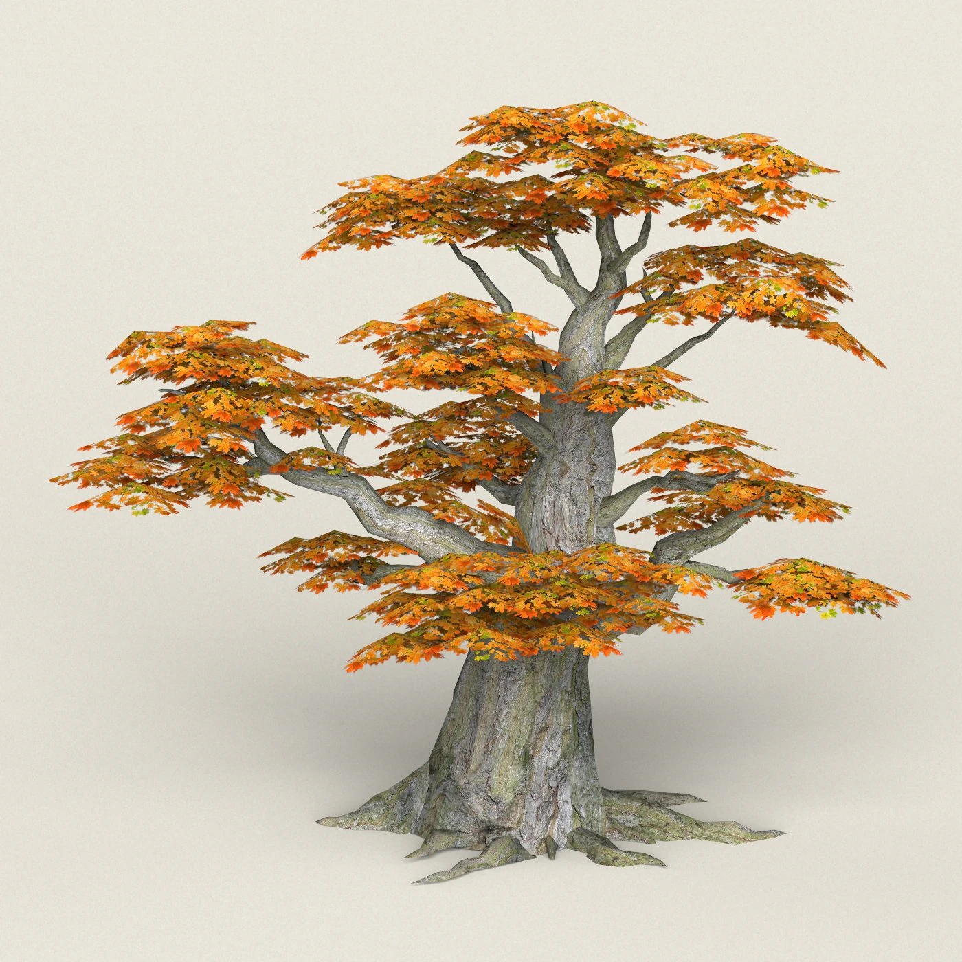 low poly maple tree 09 3D Model .c4d .max .obj .3ds .fbx .stl .blend 