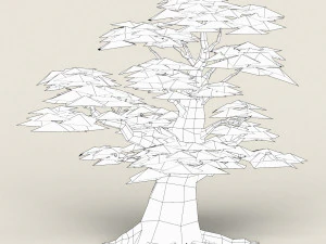 low poly maple tree 09 3D Model