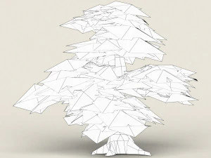 low poly maple tree 12 3D Model