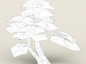 low poly maple tree 14 3D Model