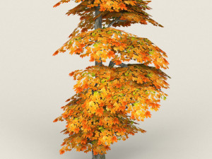low poly maple tree 15 3D Model