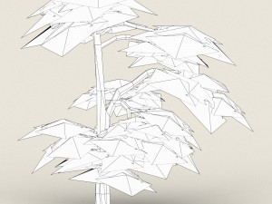 low poly maple tree 15 3D Model