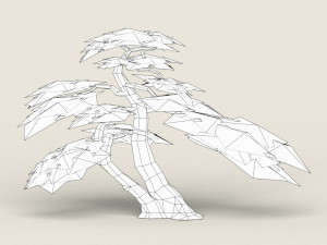 low poly maple tree 16 Model 3D