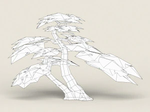 low poly maple tree 16 3D Model