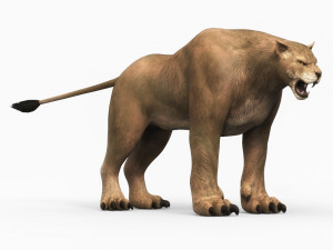 fantasy monster cougar Modello 3D