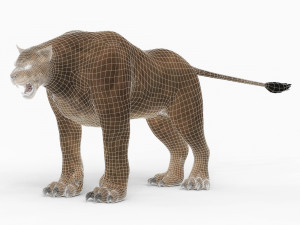 fantasy monster cougar Modello 3D