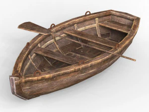 Wooden Boat 3D Model