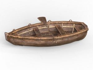 Wooden Boat 3D Model