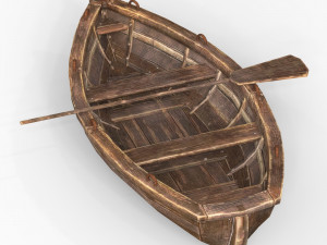 Wooden Boat 3D Model
