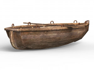 Wooden Boat 3D Model