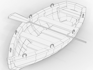 Wooden Boat 3D Model