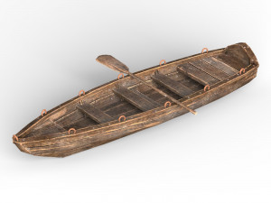 Wooden Boat 3D Model